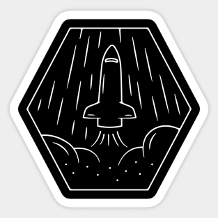 rocket launch Sticker